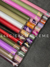 Sedef efektli renkli buket kağıdı ruloları