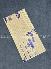Gazete Motif Tabaka Jelatin