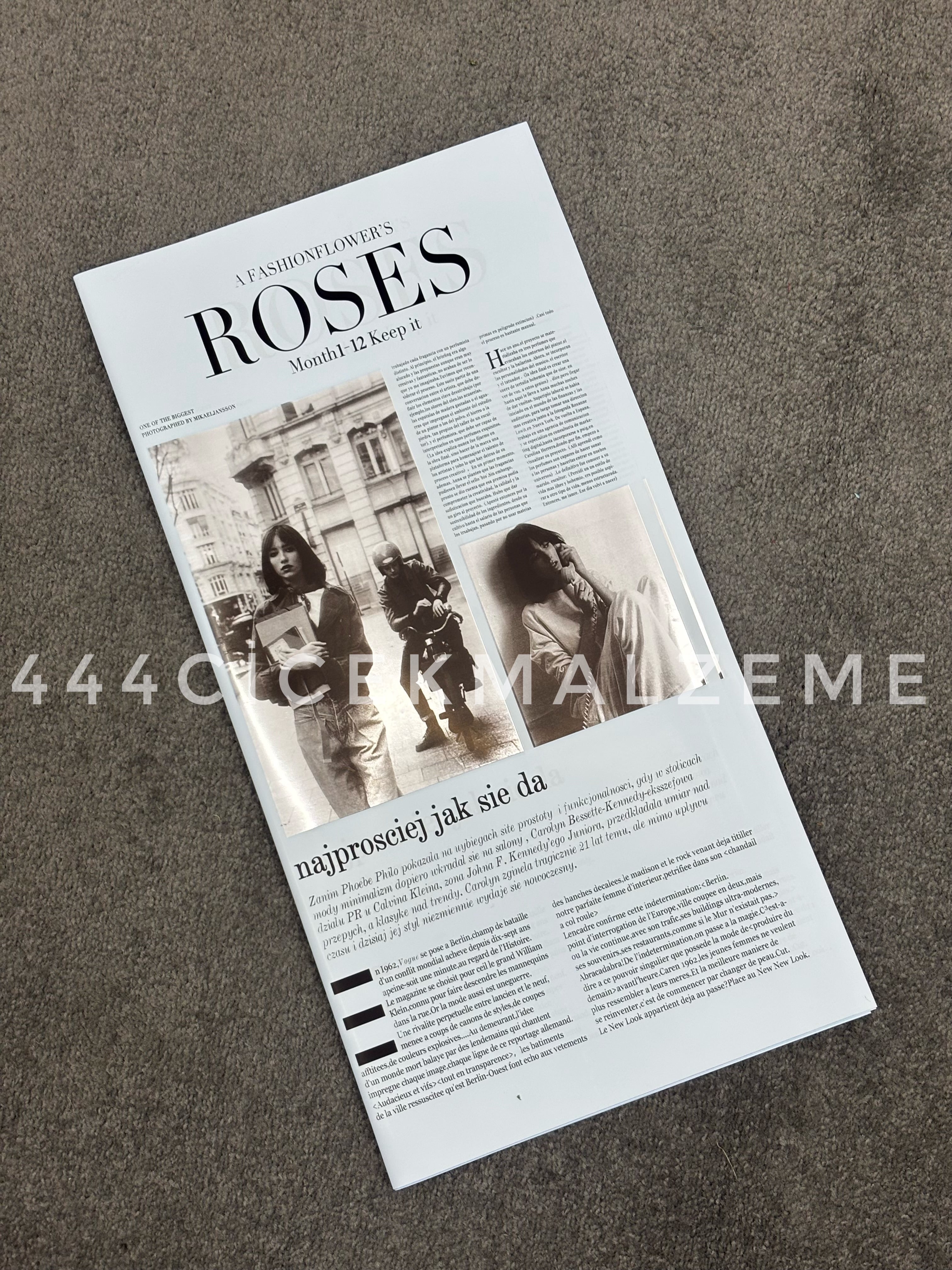 Roses News Paper Buket Kağıdı