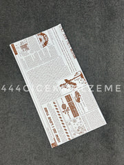 Gazete Motif Tabaka Jelatin