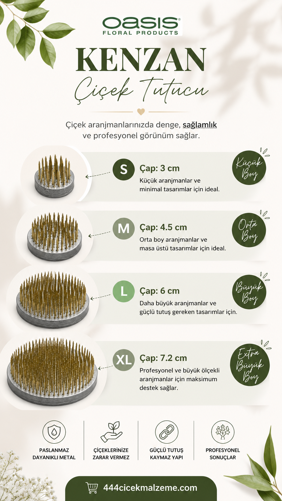 Kenzan Çiçek Tutucu Oasis