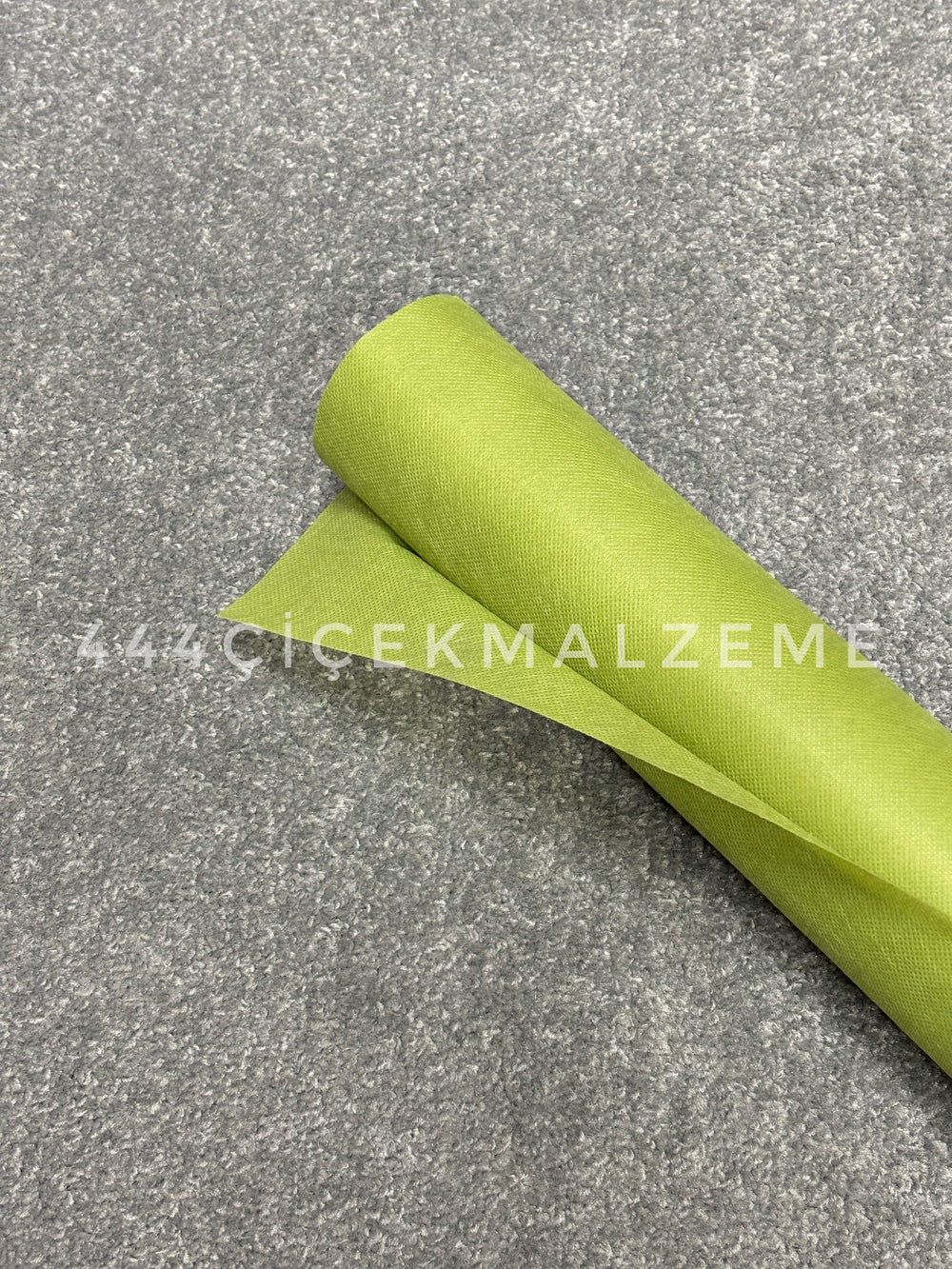 buketler için elyaf tela kumaş açık yeşil