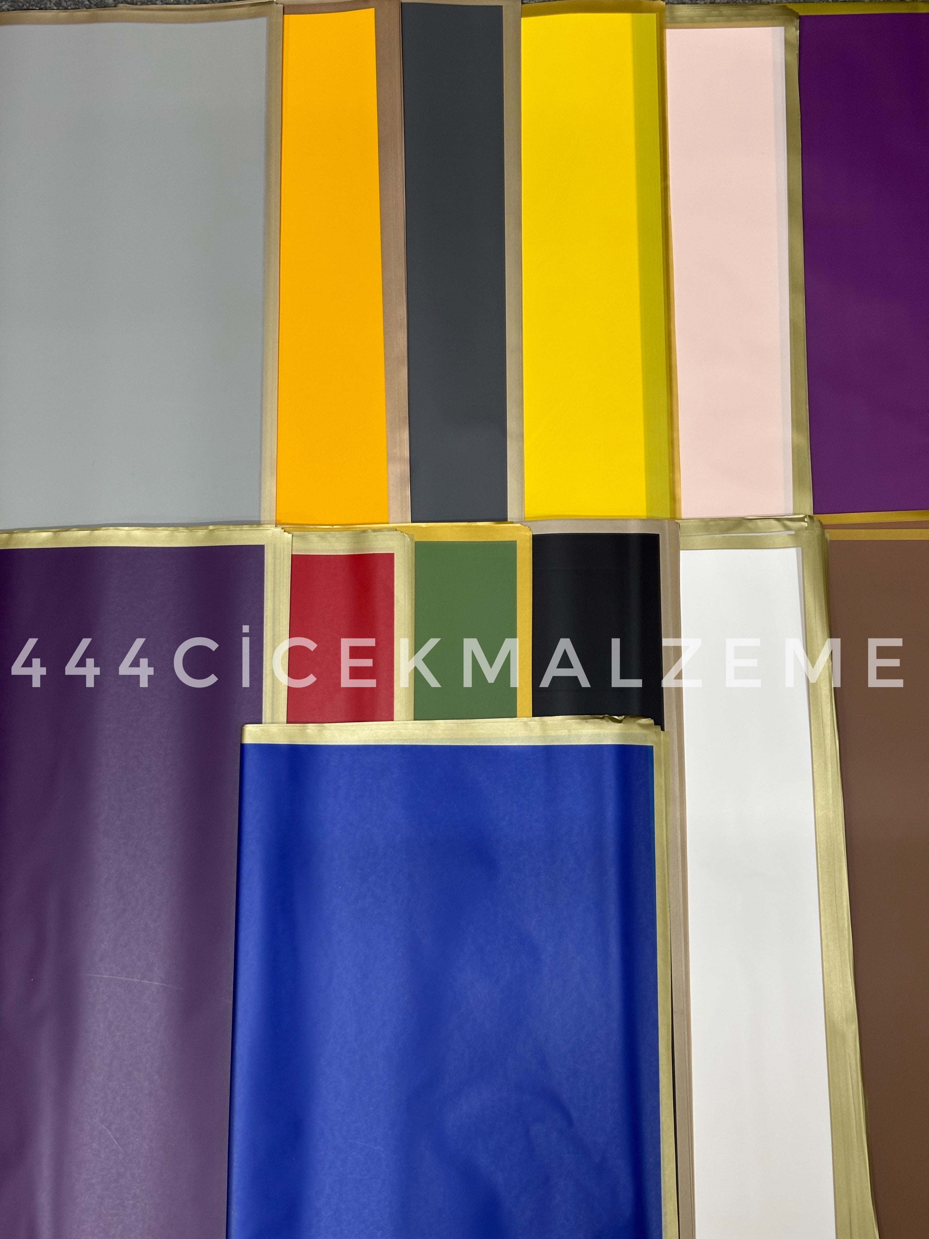 gold çizgili buket kağıdı 