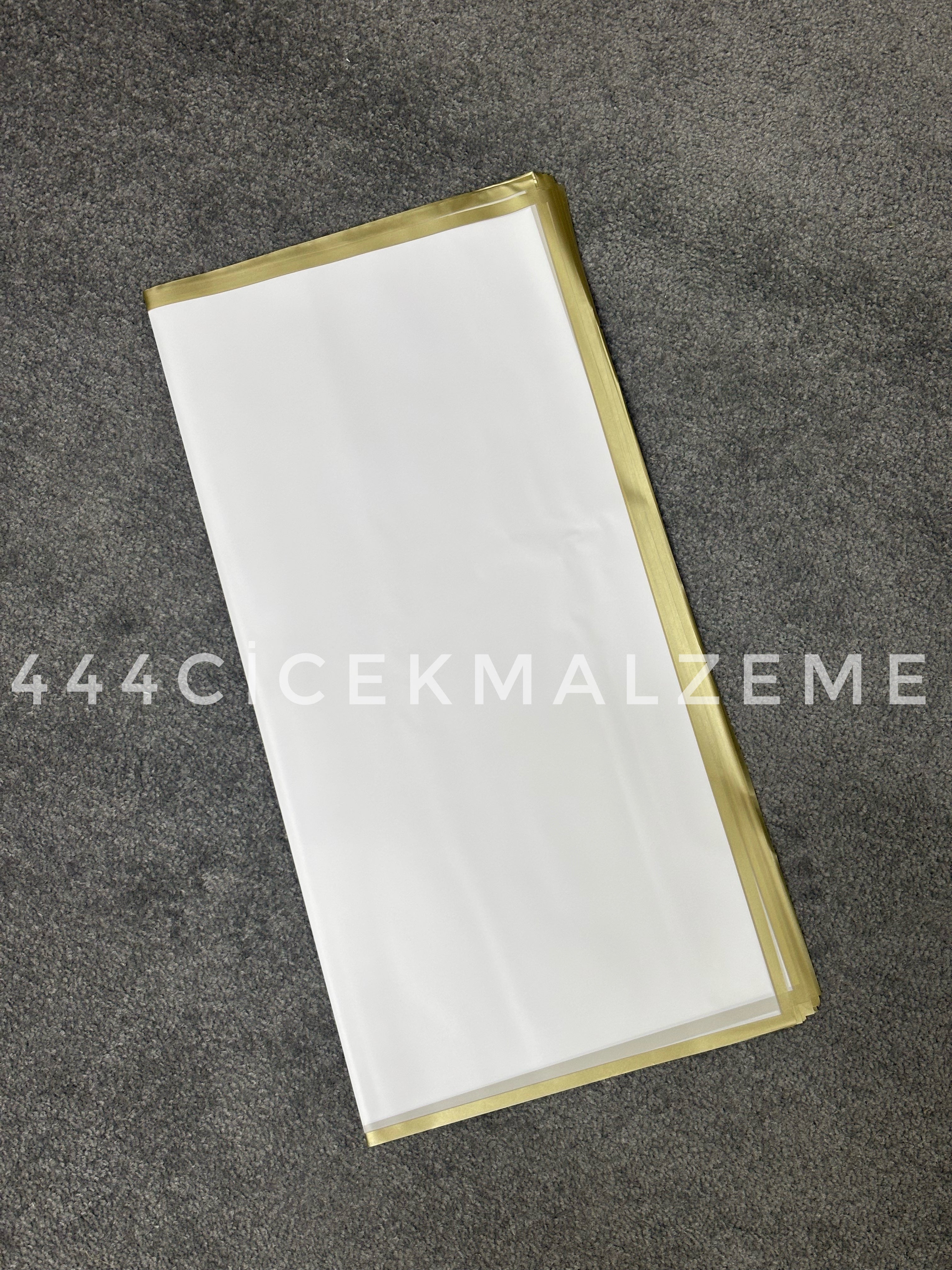 gold çizgili buket kağıdı beyaz