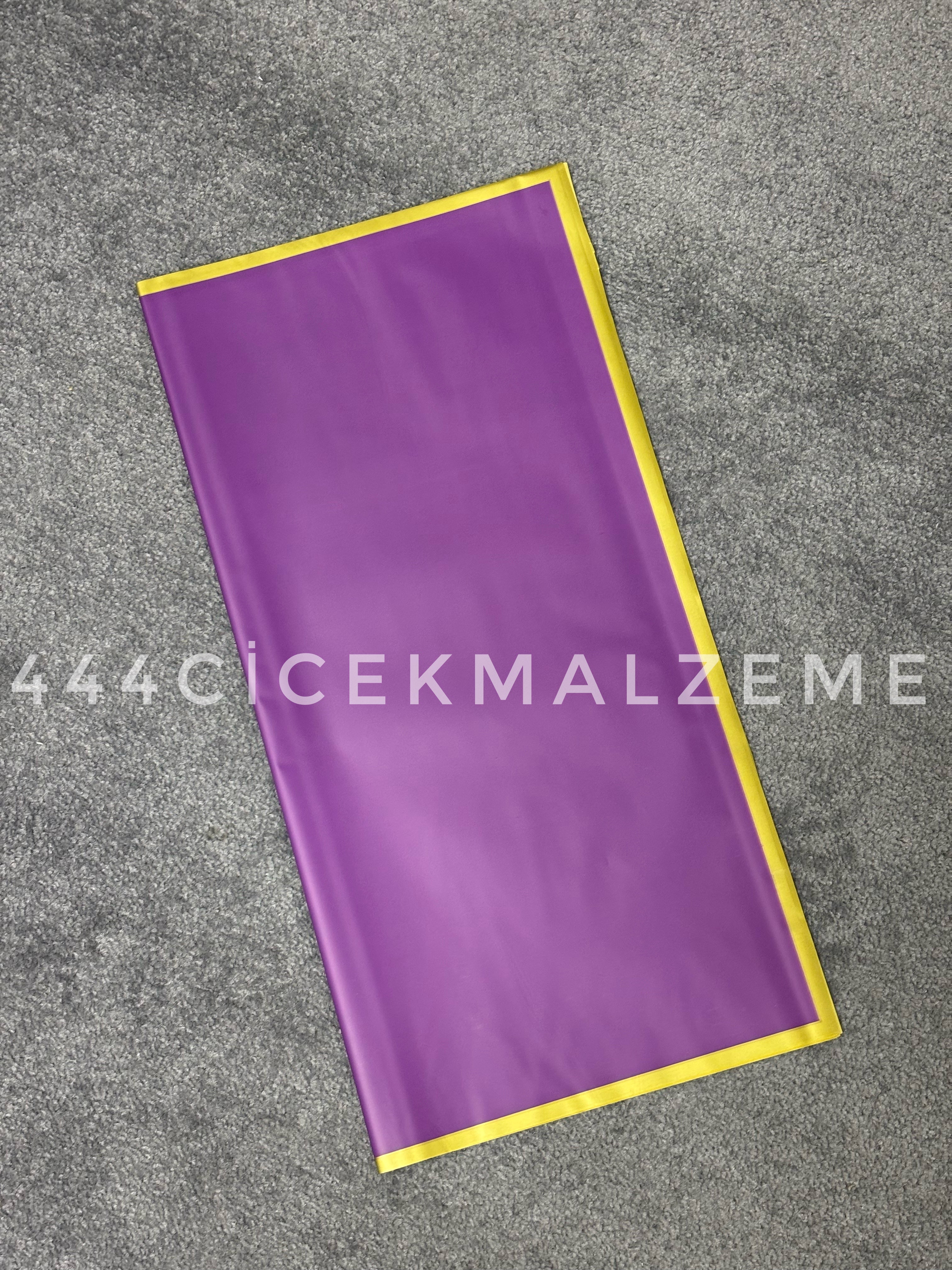 gold çizgili buket kağıdı mor